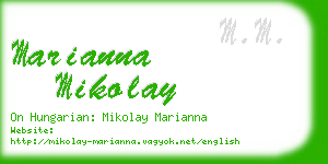 marianna mikolay business card